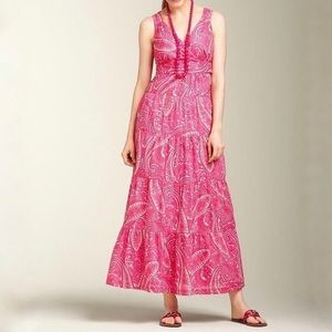 Stunning Pink Paisley Maxi Dress